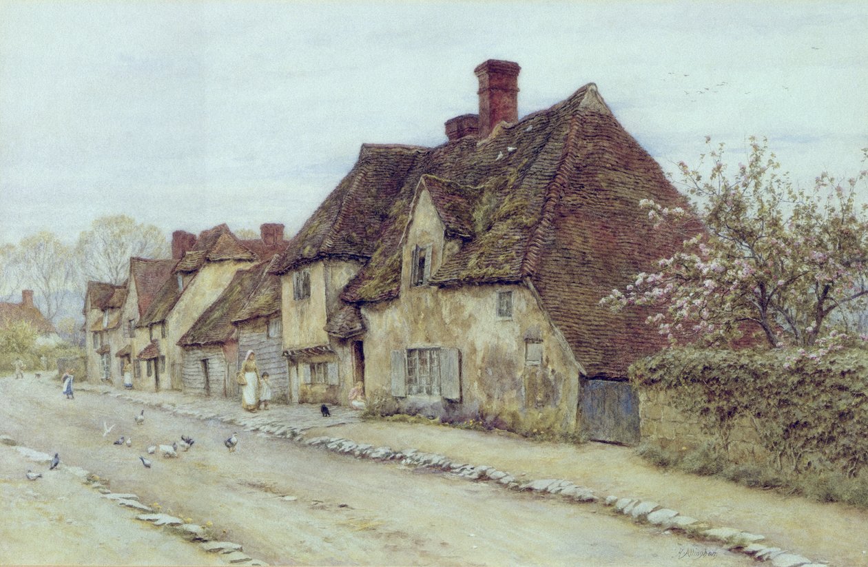 Village Street, Kent tekijältä Helen Allingham