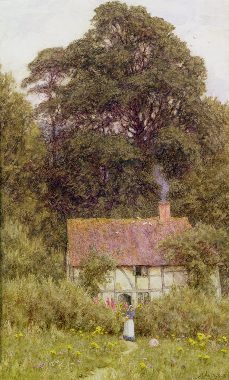 Mökki lähellä Brookia, Witley, Surrey tekijältä Helen Allingham