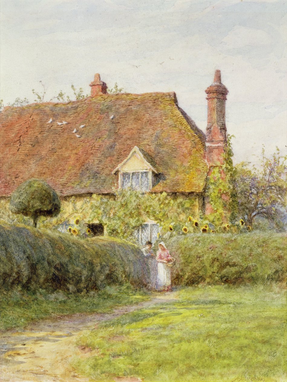Auringonkukkamökki tekijältä Helen Allingham