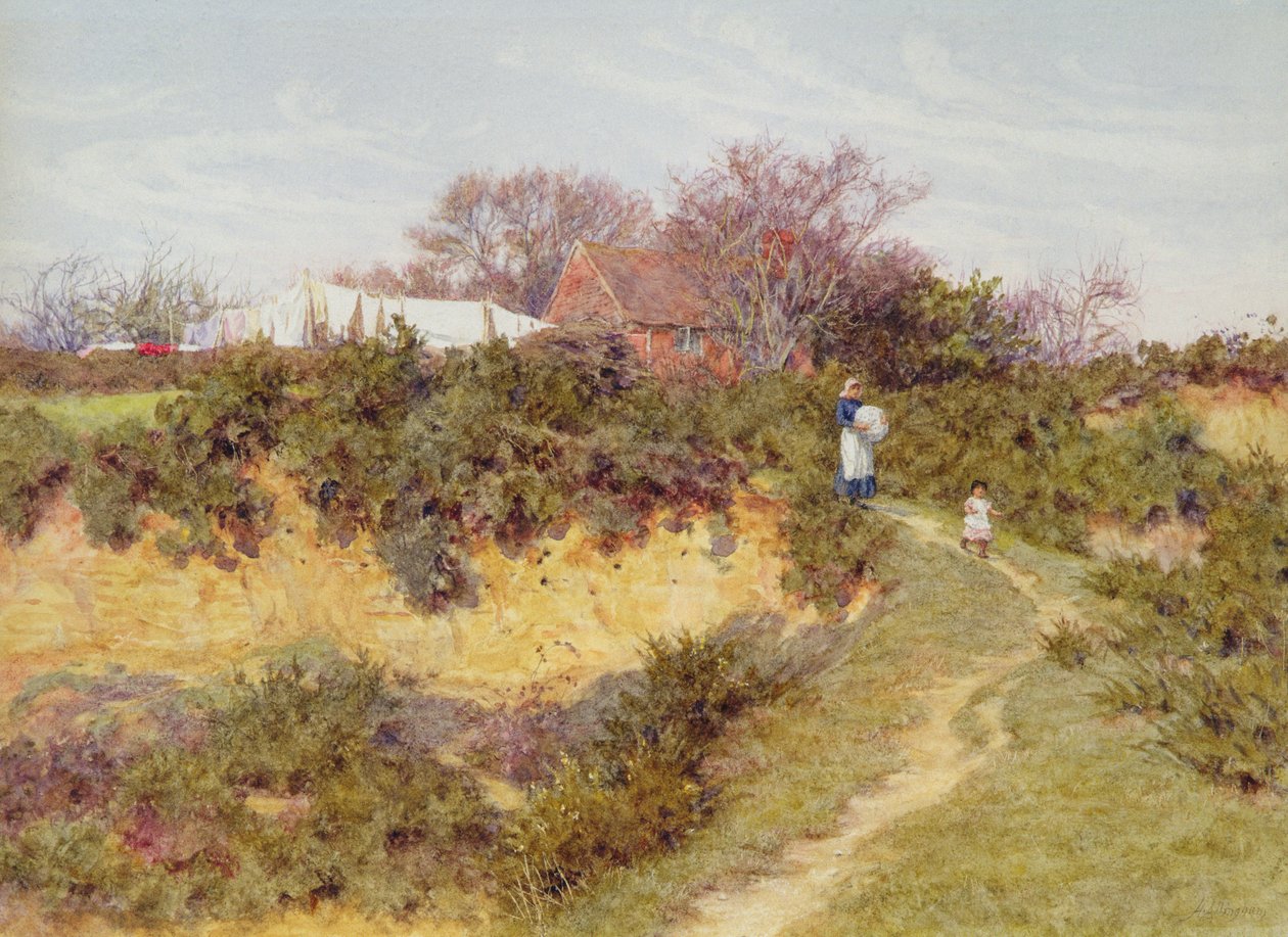 Pesupäivä Sandhillsissä, Witleyssä tekijältä Helen Allingham
