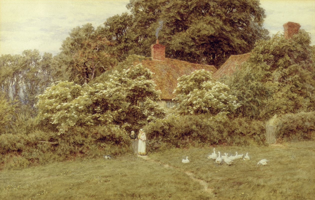 Mökki Farringfordissa, Isle of Wightissa tekijältä Helen Allingham