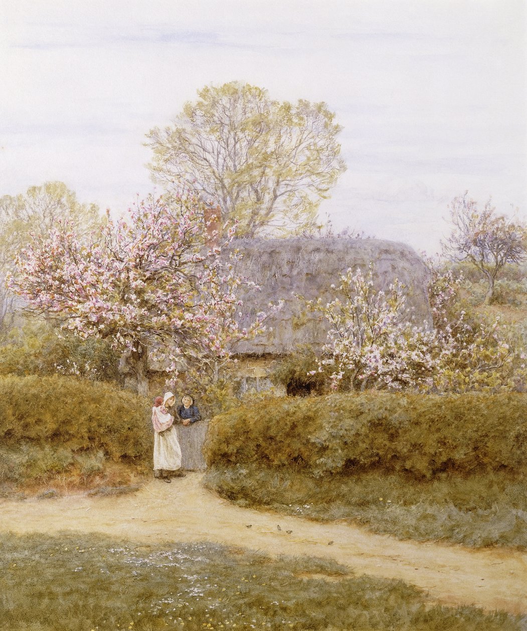 School Greenissä, Isle of Wightissa, tekijältä Helen Allingham