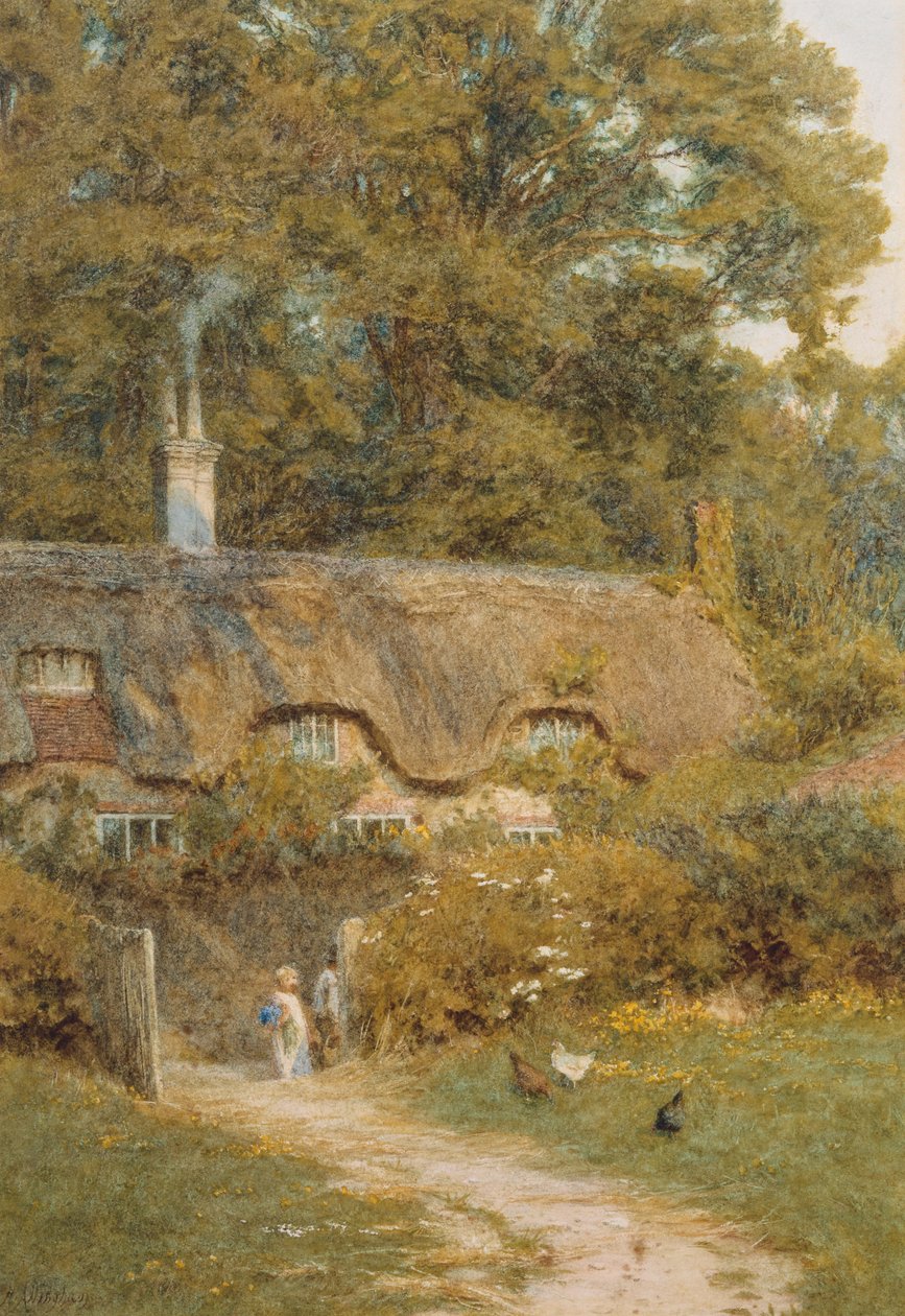 Mökki Farringfordissa, Isle of Wightissa tekijältä Helen Allingham