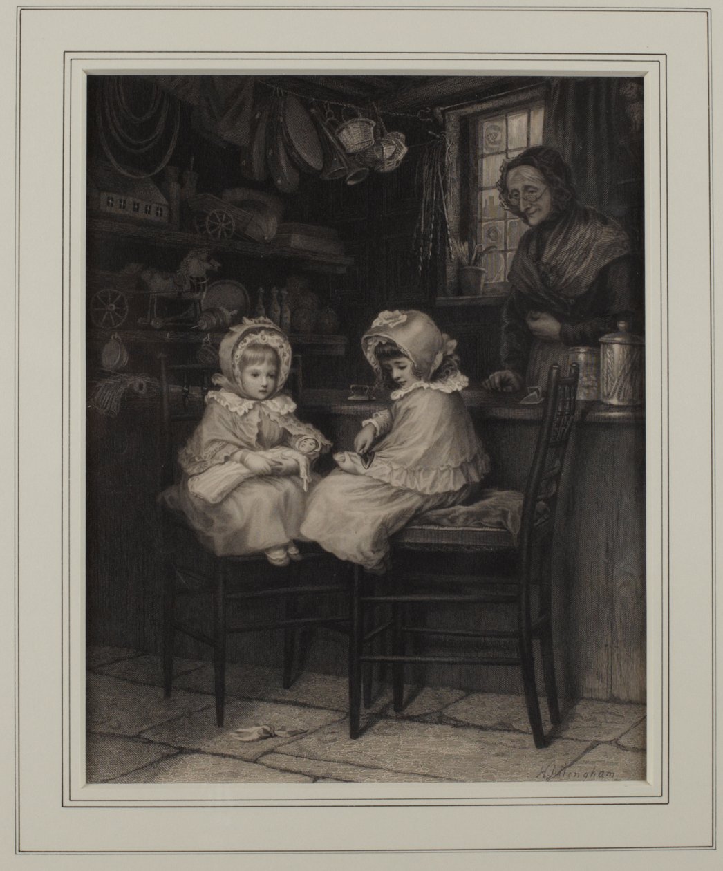 Tasainen silitysrauta irtoamiseen (muste paperille) tekijältä Helen Allingham