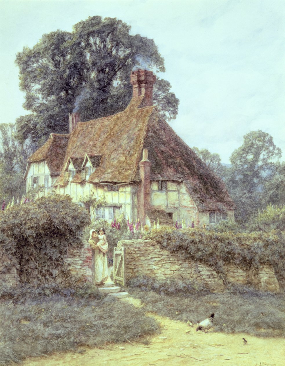 Lähellä Witleyä, Surrey (akvarelli paperille) tekijältä Helen Allingham