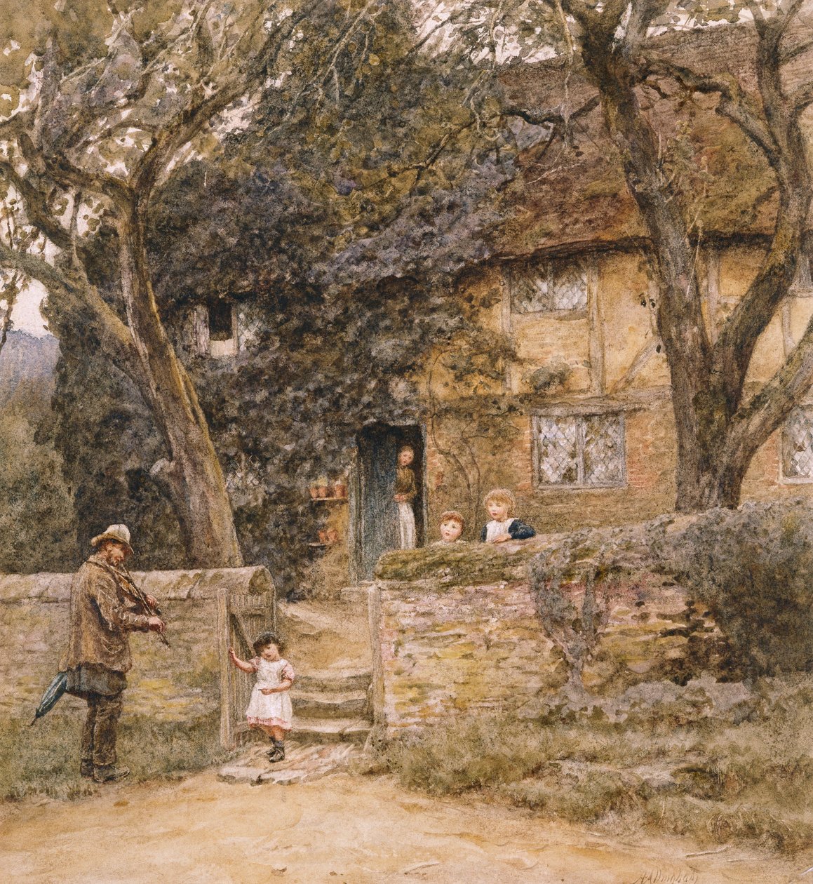 Viulunsoittaja tekijältä Helen Allingham