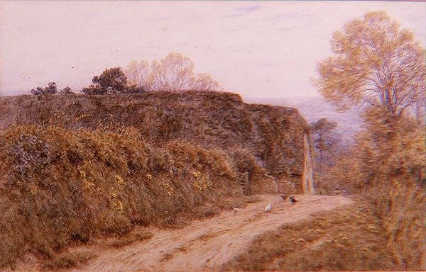 Vanha navetta, Beaminster, Dorset tekijältä Helen Allingham