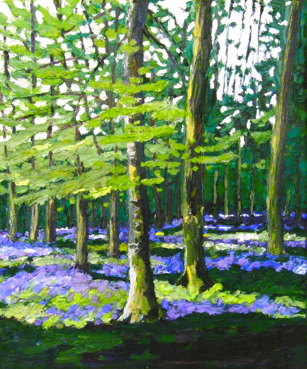 Sinikellometsä, 2009 (öljy kankaalle) tekijältä Helen White