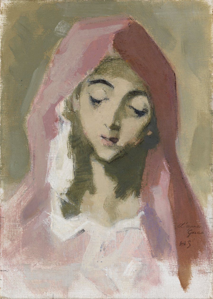 Laupeuden Madonna, El Grecon mukaan tekijältä Helene Schjerfbeck