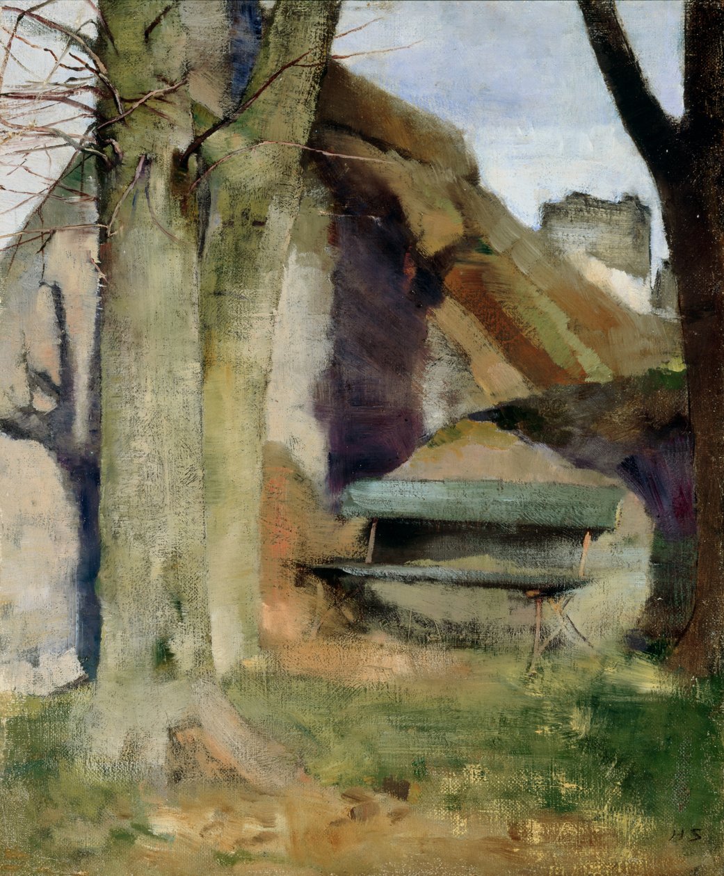 Shadow on the Wall (öljy kankaalle asetettuna paneeliin) tekijältä Helene Schjerfbeck