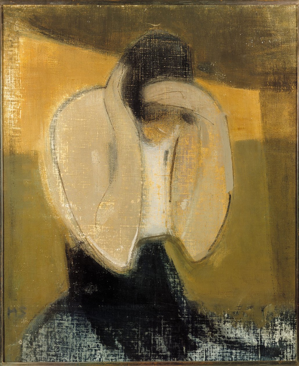 Mustalainen nainen, 1919. tekijältä Helene Schjerfbeck