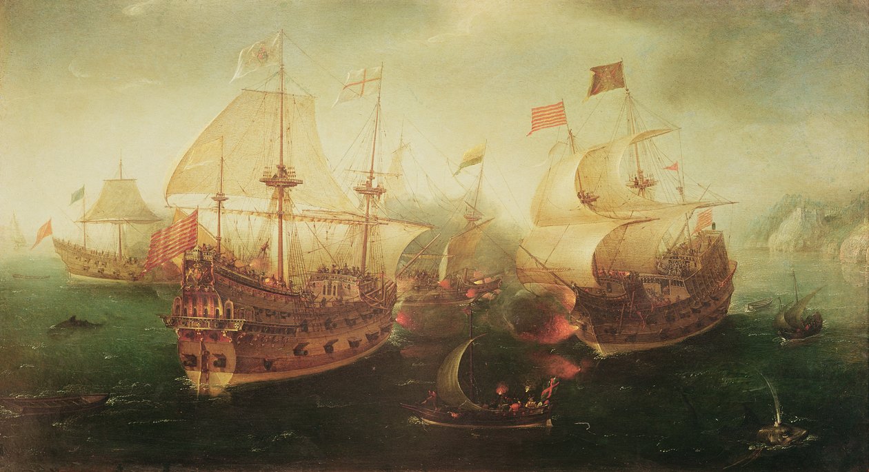 Meritaistelu, 1605 tekijältä Hendrick Cornelisz. Vroom