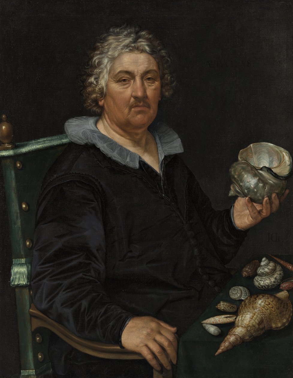 Haarlem -kuoren keräilijän Jan Govertsen van der Aerin muotokuva tekijältä Hendrik Goltzius