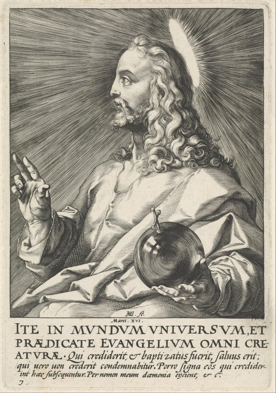 Salvator Mundi tekijältä Hendrik Goltzius