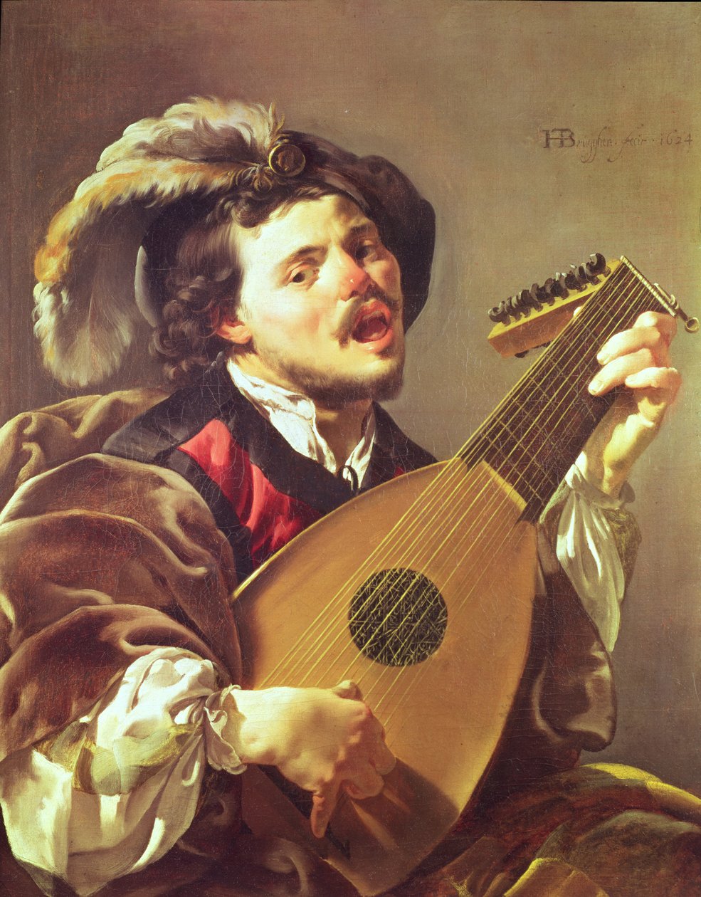 Luuttusoittaja, 1624 tekijältä Hendrick ter Brugghen