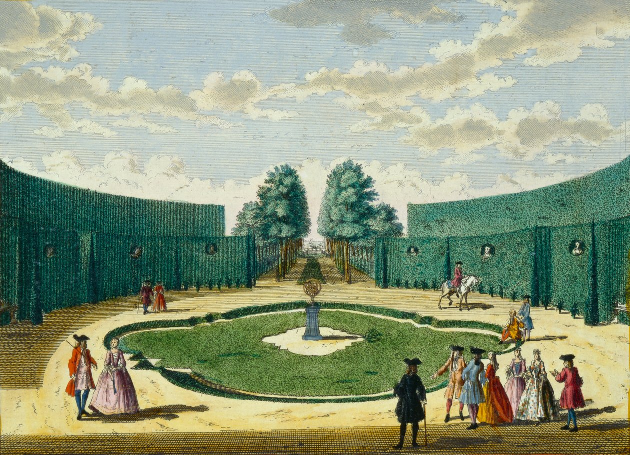 Suunnittelu puutarhaan, n. 1700 tekijältä Hendrick de and Brouerius Van Nidek, Mattheus Leth