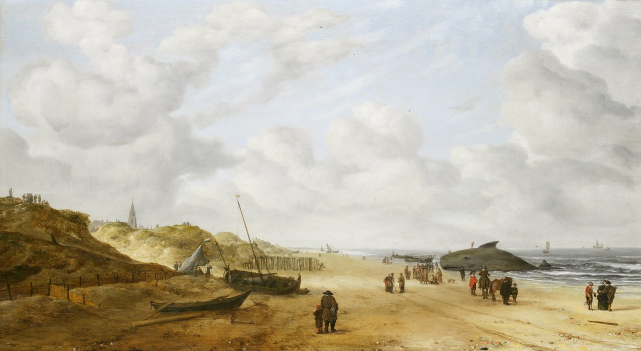 Näkymä Scheveningenin hiekoille tekijältä Hendrick van Anthonissen