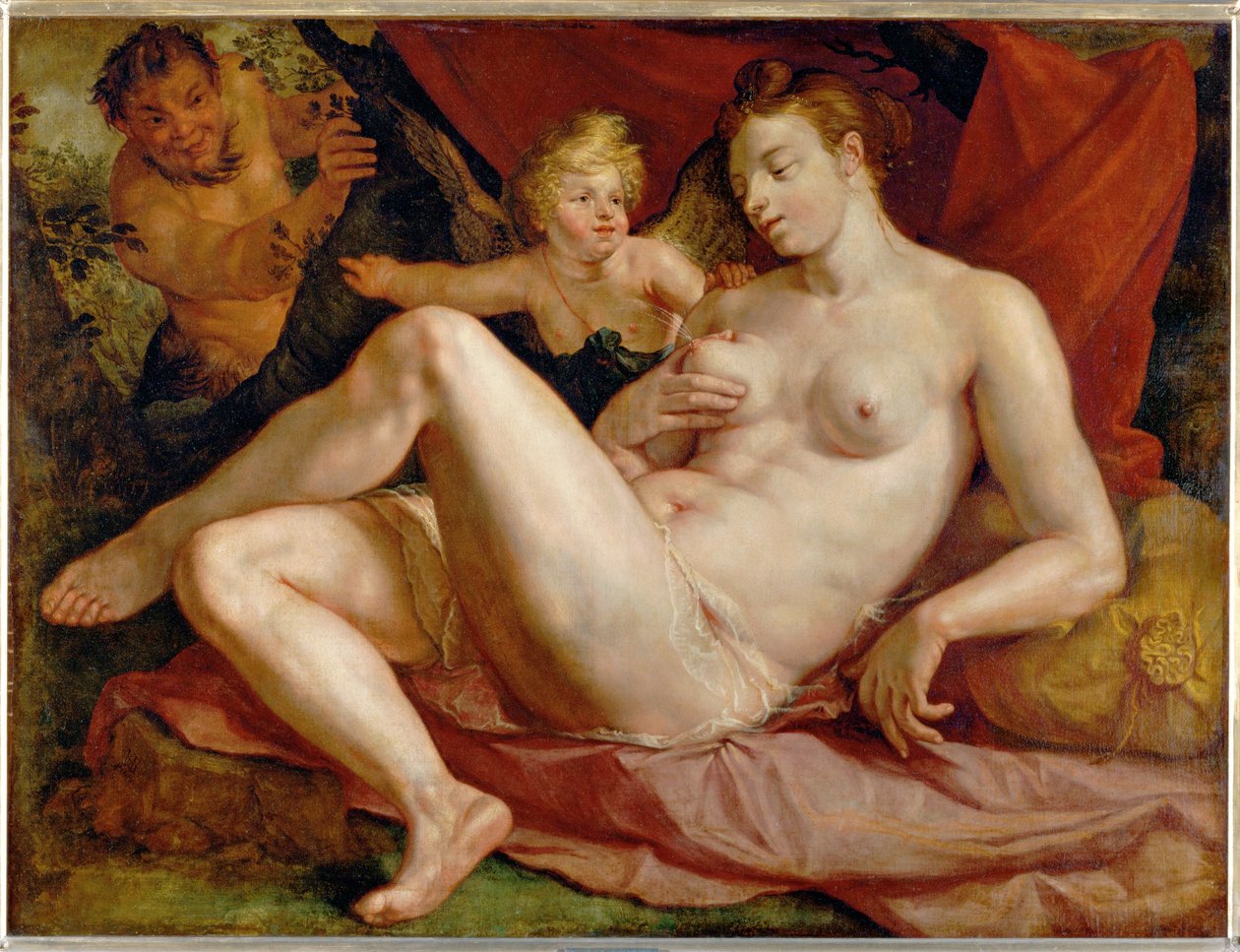 Jupiter ja Antiope ... tekijältä Hendrick (attr. to) Goltzius