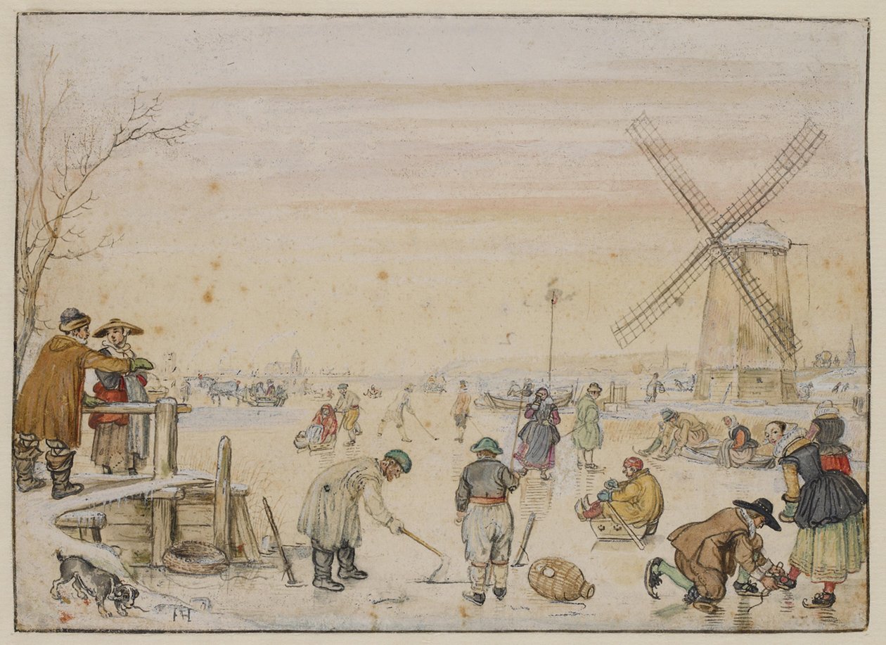 Jäätelön nauttiminen tekijältä Hendrick Avercamp