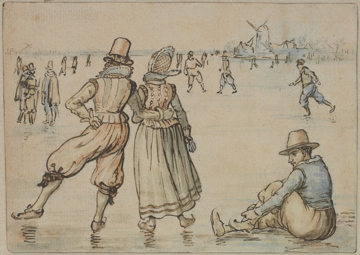 Luistelijat tekijältä Hendrick Avercamp