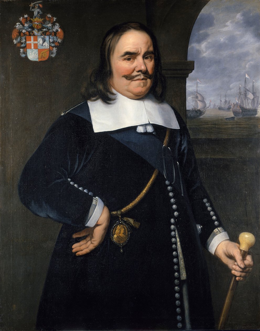 Michiel Adriaenszoon de Ruyter, Yhdistyneiden maakuntien kenraaliluutnantti (1607-1676). tekijältä Hendrick Berckman
