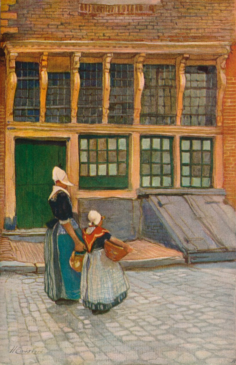 Paluu Marketilta, c1902 tekijältä Hendrick Cassiers