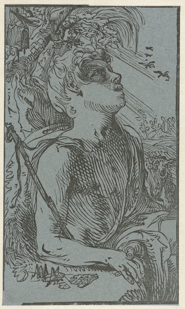 Johannes Kastaja erämaassa tekijältä Hendrick Goltzius (attributed to)