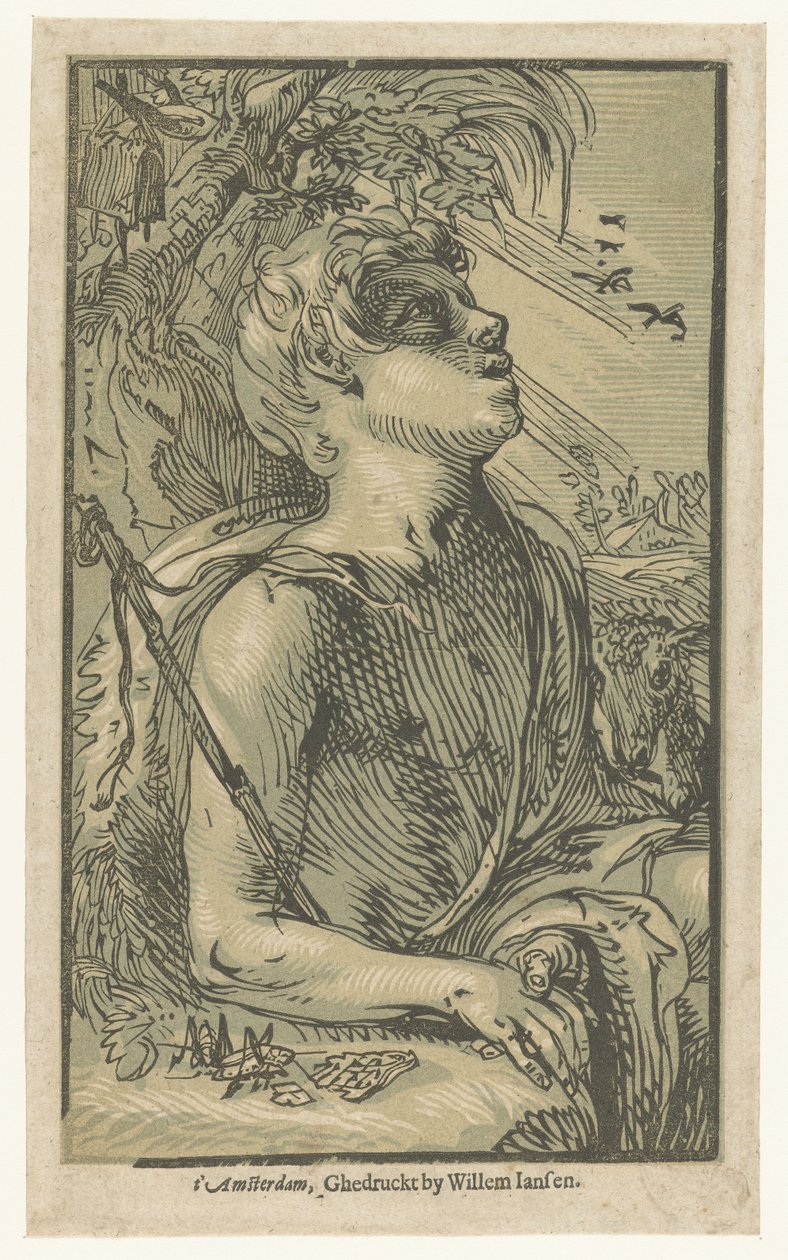 Johannes Kastaja erämaassa tekijältä Hendrick Goltzius (attributed to)