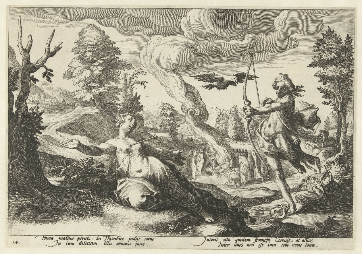 Apollo doodt Coronis Ovid