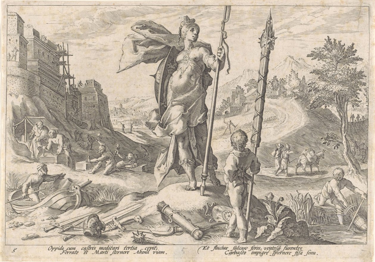 Pronssikausi Metamorphoses of Ovid (sarjan nimi) tekijältä Hendrick Goltzius (workshop of)