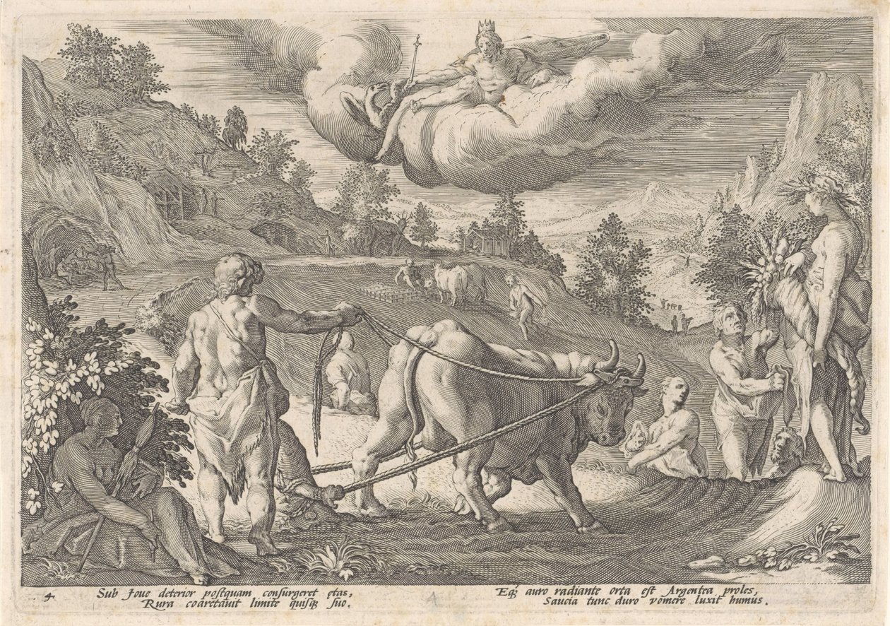 Hopea-aika Metamorphoses of Ovid (sarjan nimi) tekijältä Hendrick Goltzius (workshop of)
