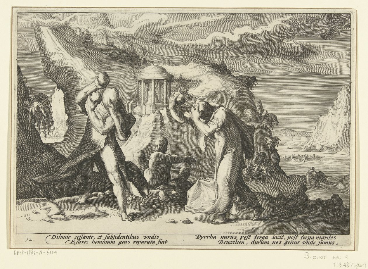 Deucalion ja Pyrrha luovat uuden ihmisrodun Ovid