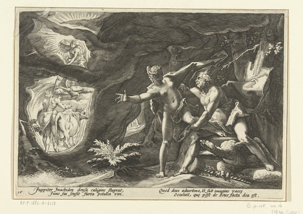 Jupiter hyökkää Ion kimppuun Ovid