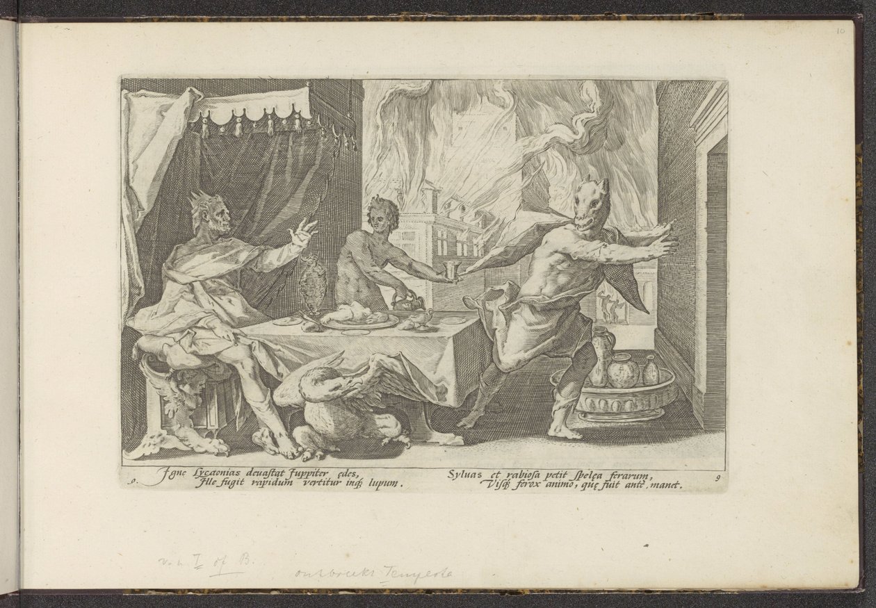 Lycaon muuttuu sudeksi Ovid
