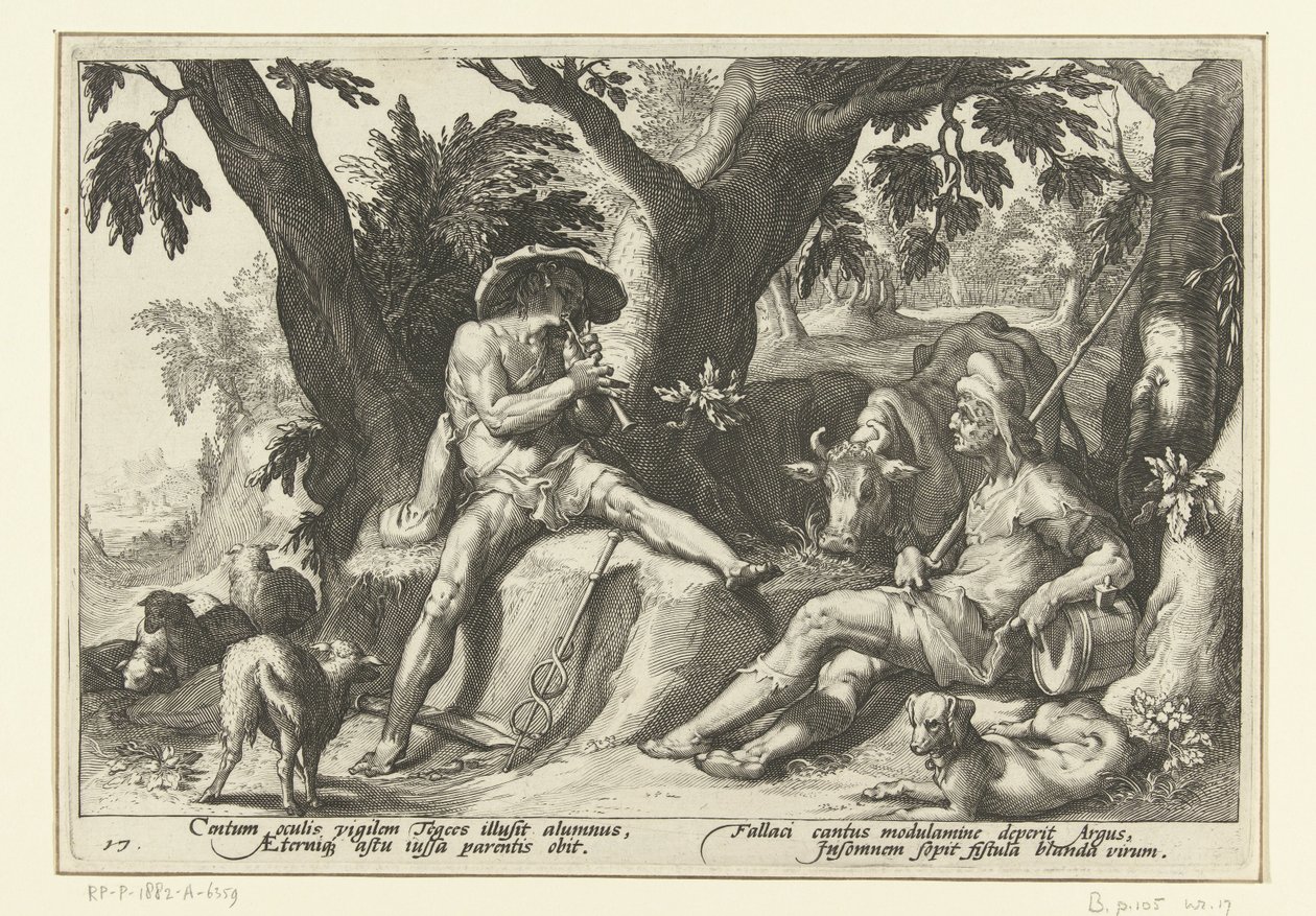 Mercury soittaa huilua Argusille Ovid