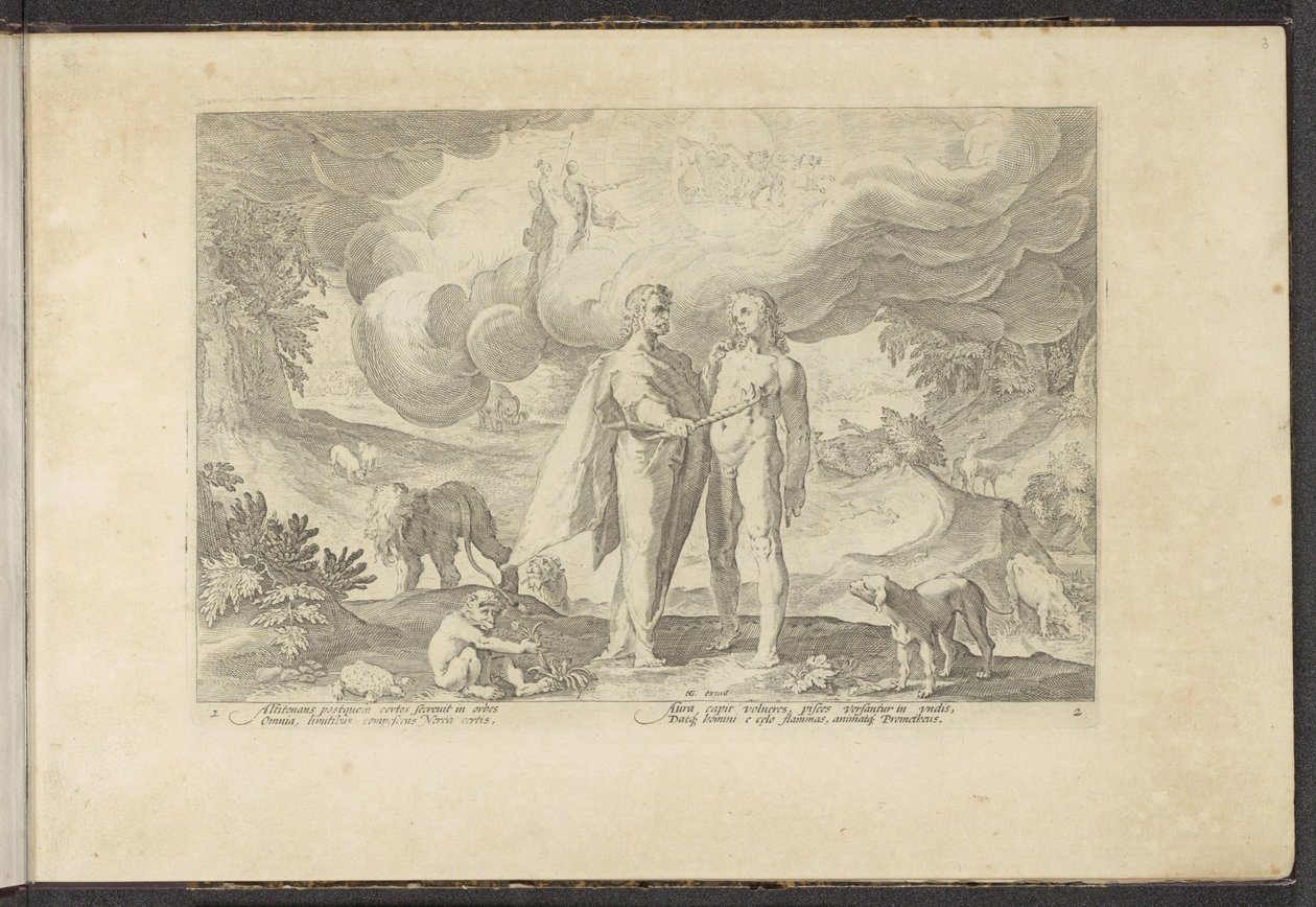 Prometheus antaa ihmiselle tulta Ovid