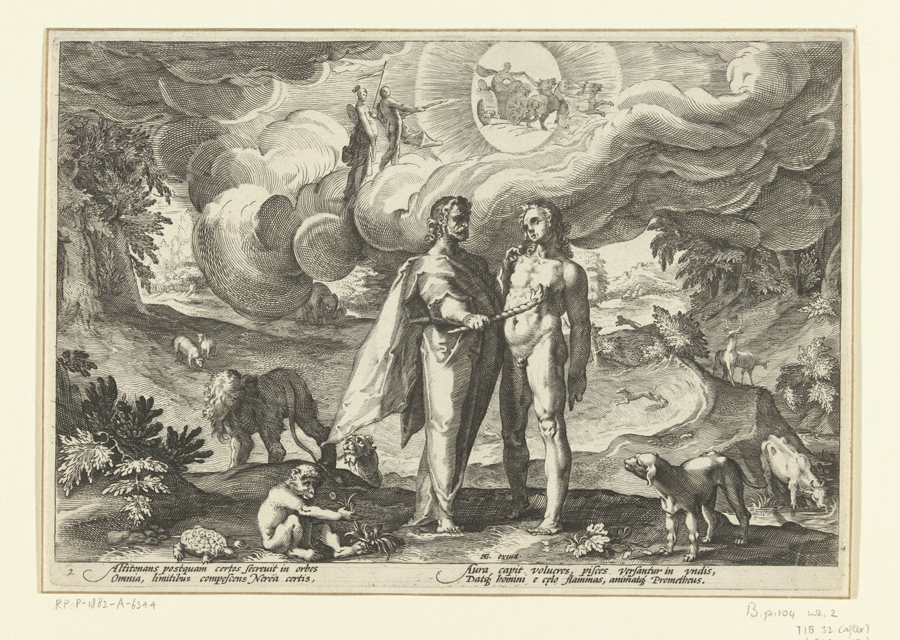 Prometheus antaa ihmiselle tulta Ovid