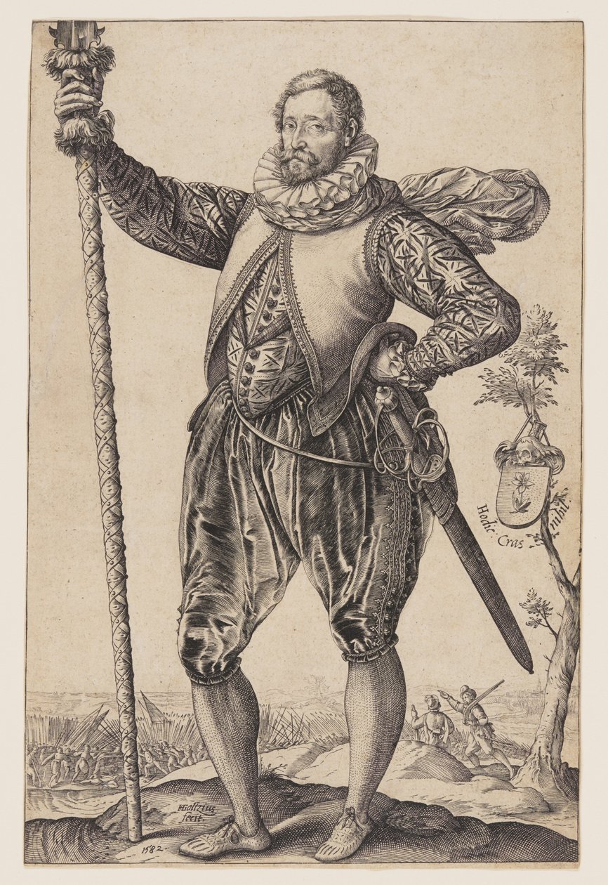 Haukimies kääntyi vasemmalle tekijältä Hendrick Goltzius