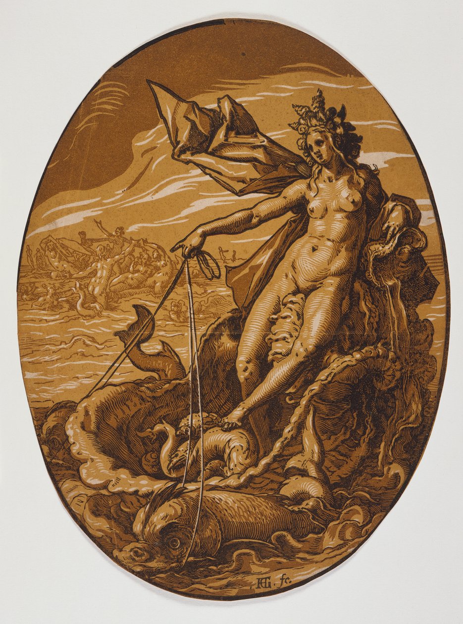 Amfitrite tekijältä Hendrick Goltzius