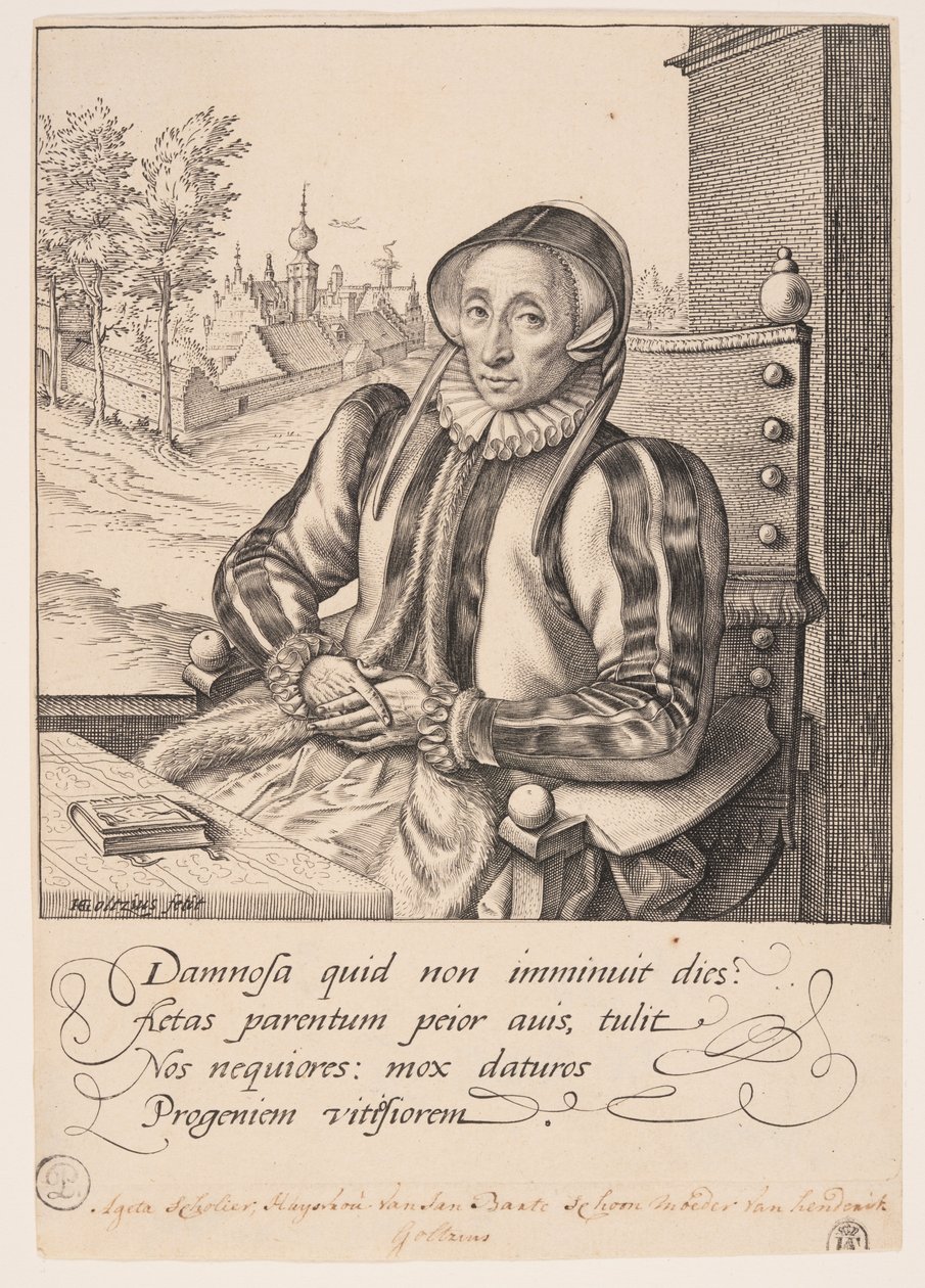 Anna Fullings, taiteilijan äiti tekijältä Hendrick Goltzius