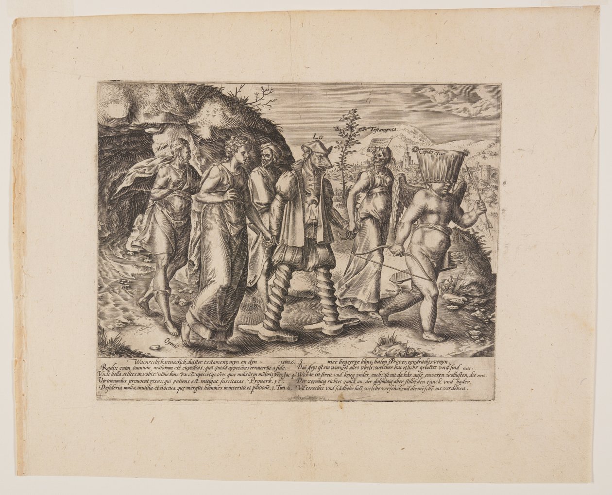 Ahneus on kaiken pahan alku ja juuri, Litis Abusus -kirjasta (Lain väärinkäytökset). tekijältä Hendrick Goltzius