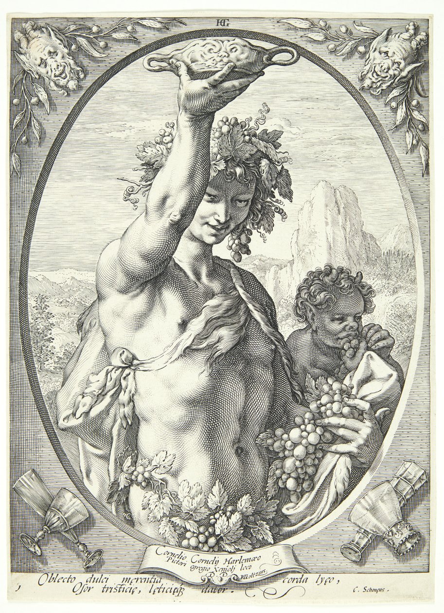 Bacchus tekijältä Hendrick Goltzius