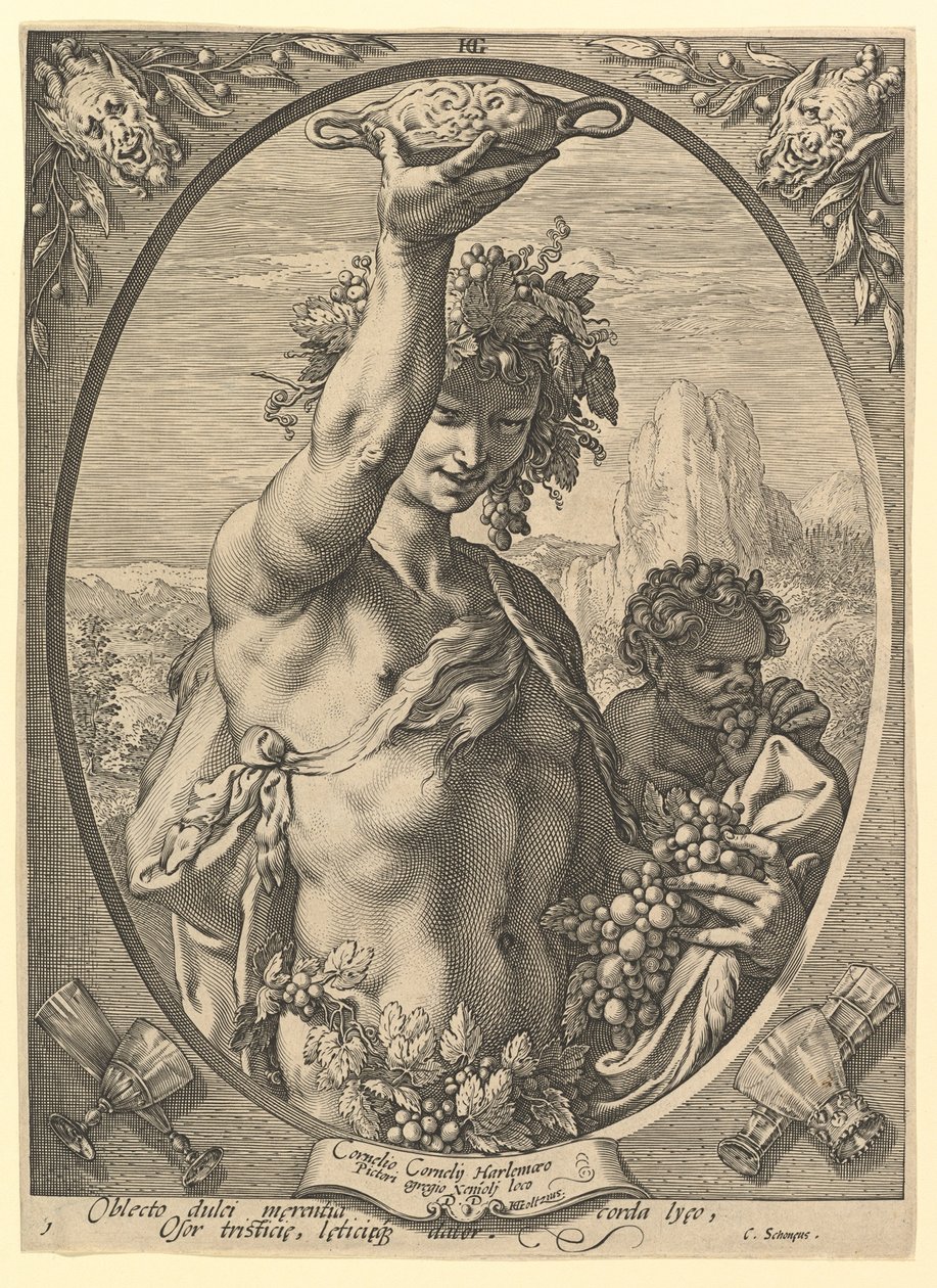 Bacchus tekijältä Hendrick Goltzius