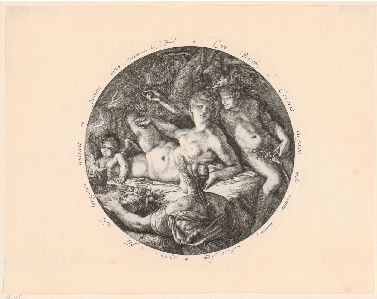 Bacchus, Ceres ja Venus tekijältä Hendrick Goltzius