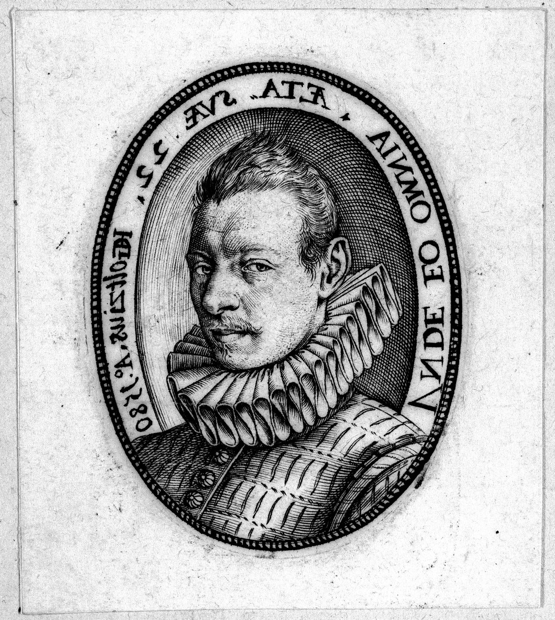 Miehen muotokuvarintakuva tekijältä Hendrick Goltzius