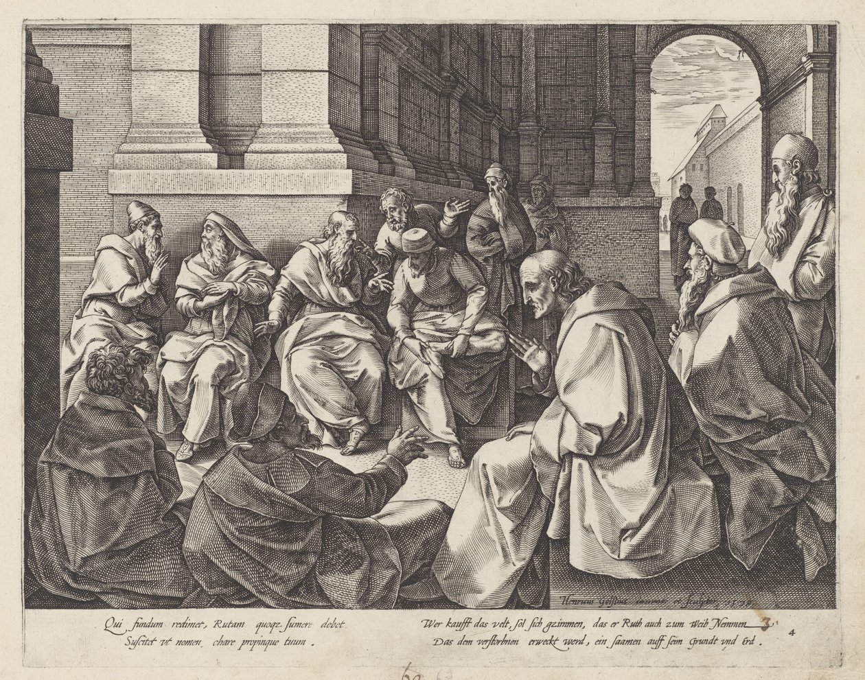 Boas ja vanhimmat Ruthin historia (sarjan nimi) tekijältä Hendrick Goltzius