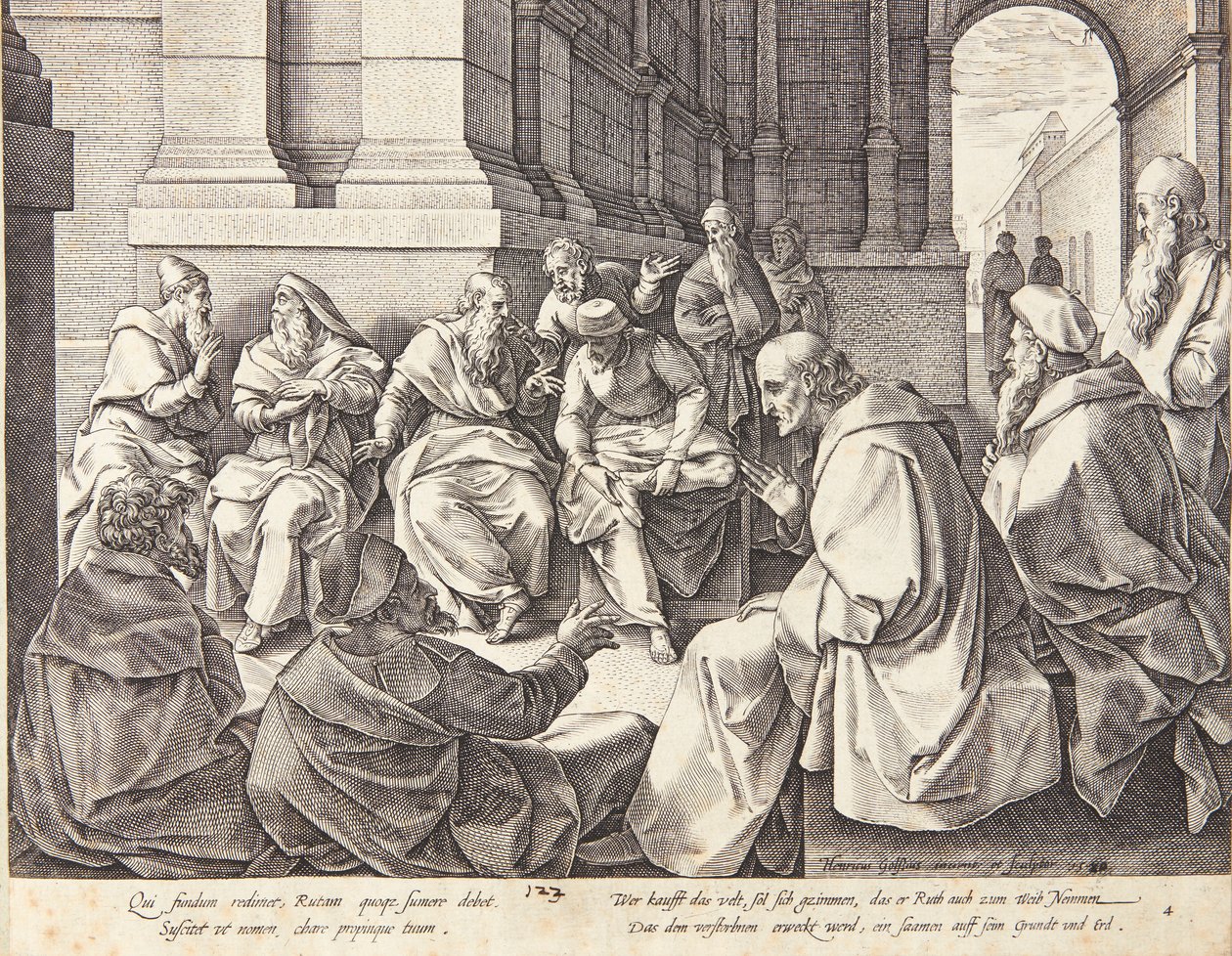 Boaz ja kymmenen vanhinta tekijältä Hendrick Goltzius