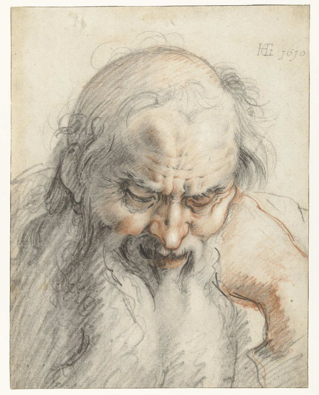 Vanhan miehen rintakuva tekijältä Hendrick Goltzius