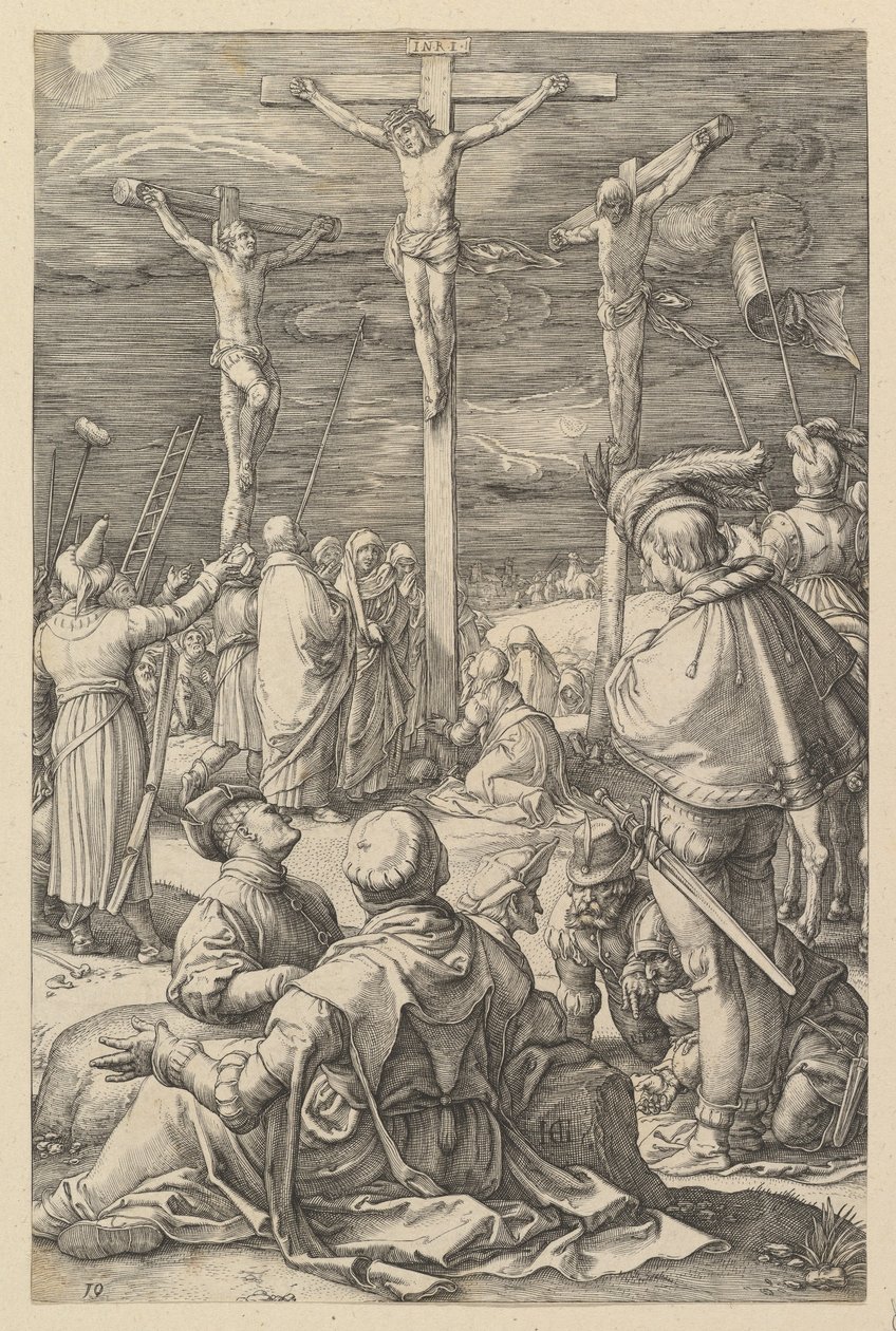 Kristus ristillä, teoksesta "Kristuksen kärsimys" tekijältä Hendrick Goltzius