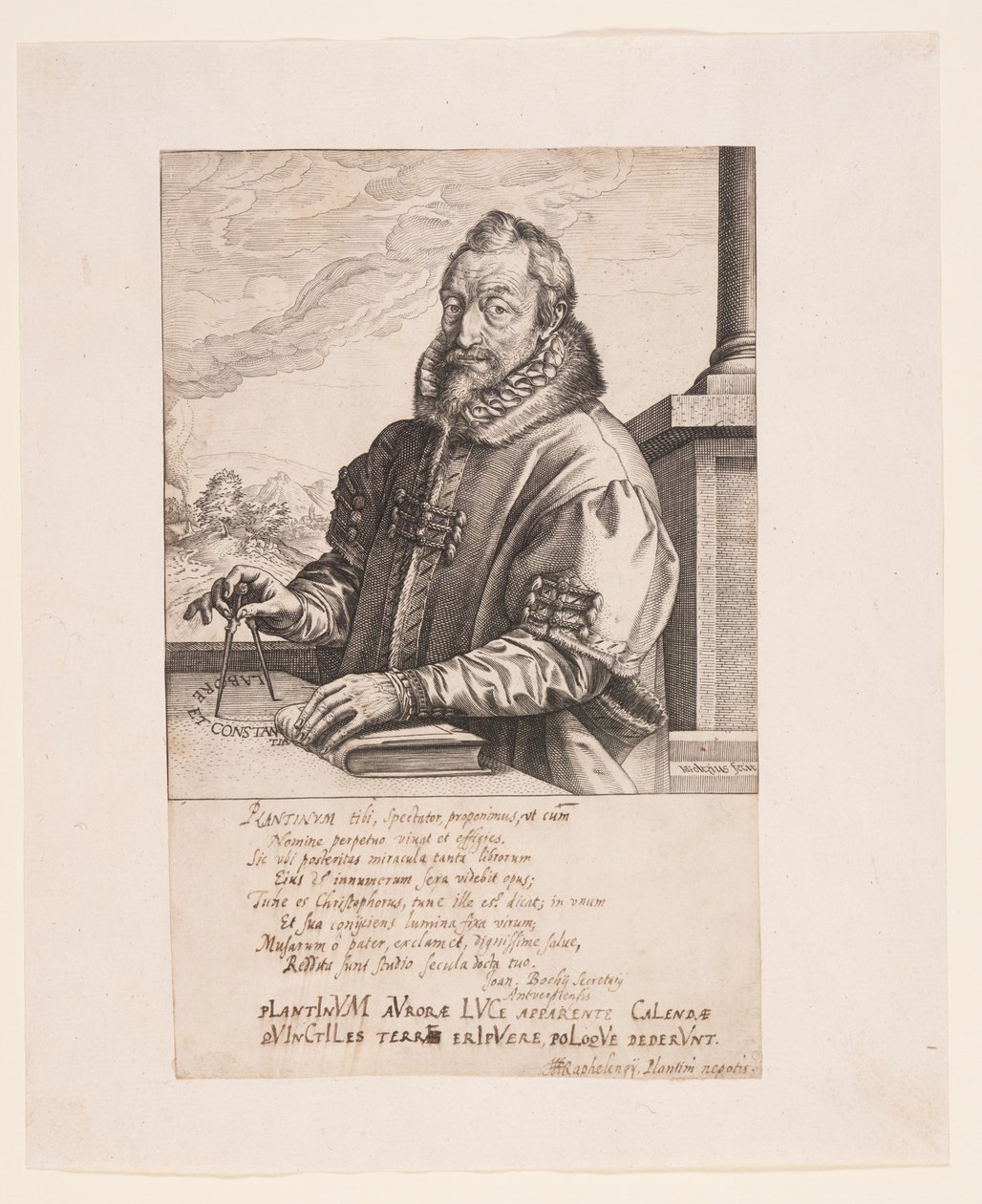 Christopher Plantin, kustantaja Antwerpenissä tekijältä Hendrick Goltzius